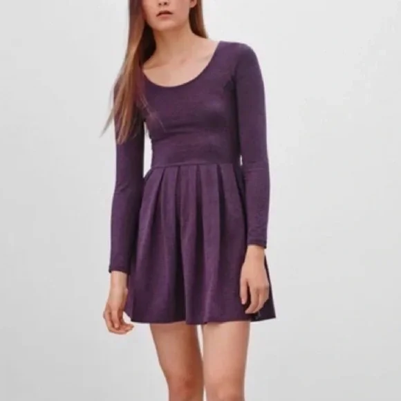 Metallic / Glitter Magenta Pink Mini Dress - Picture 2 of 7